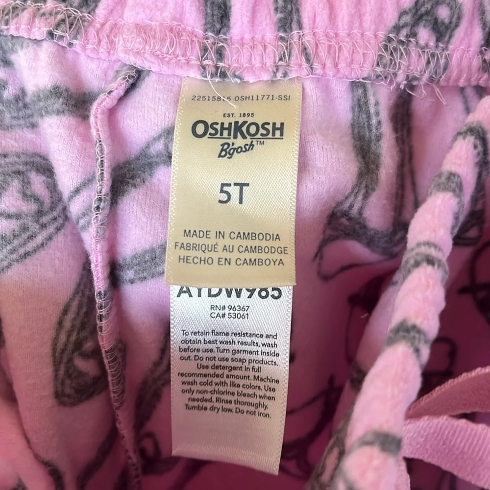 Brand New OshKosh B’Gosh 2-Piece Pajamas Set Ballerina Ballet Dance Fleece Pants